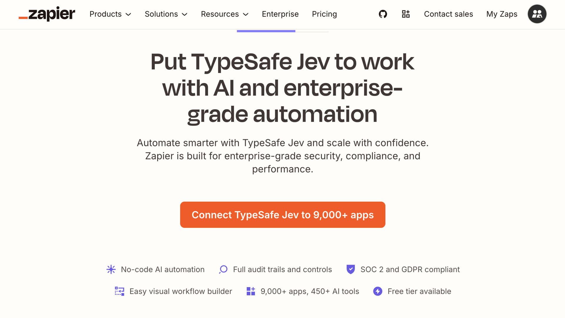 Zapier: Put TypeSafe Jev to work with AI and enterprise-grade automation. Connect TypeSafe Jev to 9,000+ apps.